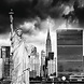 Eliassen Glasschilderij Lady Liberty 100x100cm Eliassen Glasschilderij Lady Liberty 100x100cm