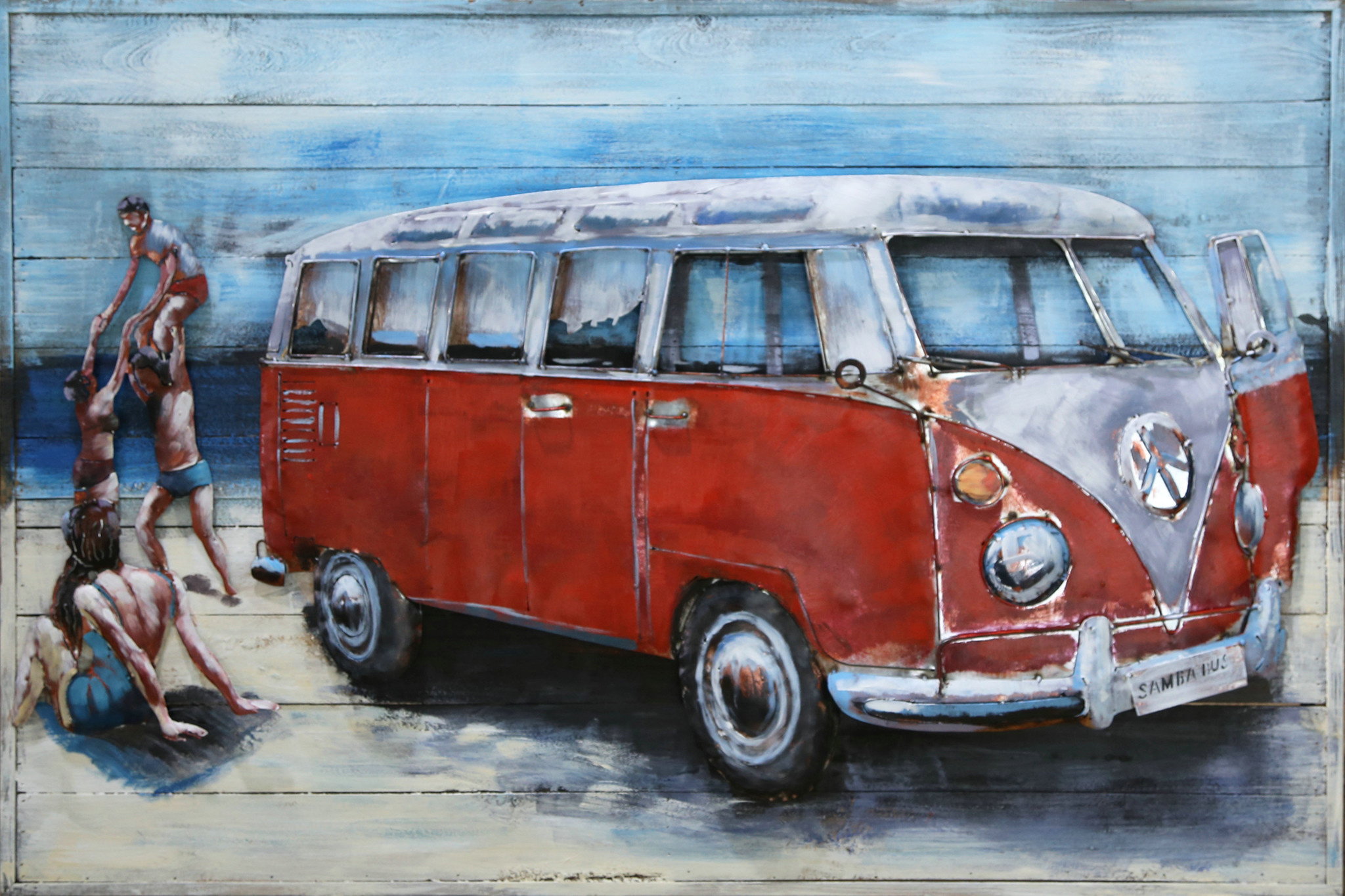 Verliefd Detecteerbaar Verrijken Metaal schilderij Volkswagen bus | 80x120cm| Eliassen.nl - Eliassen Home &  Garden Pleasure