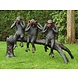 Eliassen Bronze monkeys on tree stump Eliassen Bronze monkeys on tree stump
