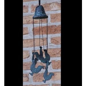 Eliassen Wind chimes bronze with roosters