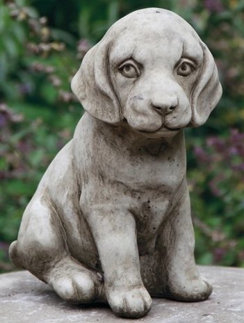 Tuinbeeld zittende puppy | Eliassen - Eliassen Home & Garden Pleasure