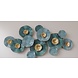 Muurdecoratie metaal 3D Goldof Muurdecoratie metaal 3D Goldof