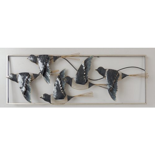 Wand decoratie metaal 3d Birds Wand decoratie metaal 3d Birds
