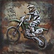Eliassen Metall 3D-Gemälde 100x100cm Motocross-Fahrer Eliassen Metall 3D-Gemälde 100x100cm Motocross-Fahrer