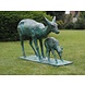 Bronzehirsch mit Baby Bronzehirsch mit Baby