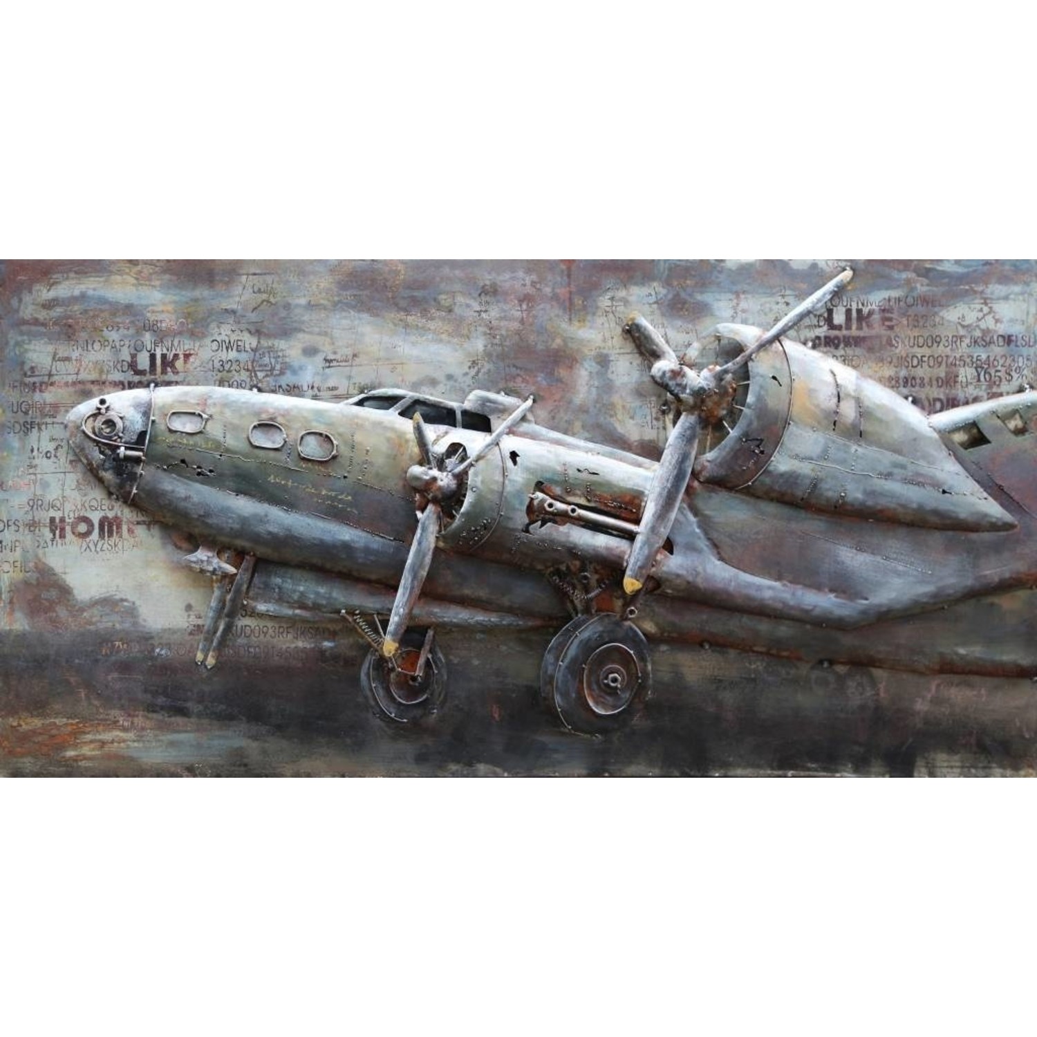 3D Schilderij metaal vliegtuig Lancaster 70x140cm | Eliassen.nl - Eliassen Home & Pleasure