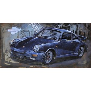 Eliassen 3D schilderij metaal Porsche 60x120cm