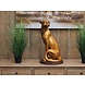 Bronzen zittende jaguar Bronzen zittende jaguar