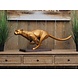 Bronzen lopende jaguar Bronzen lopende jaguar