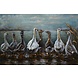 3D schilderij metaal Ganzen 3D schilderij metaal Ganzen