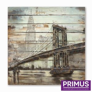 Primus Painting 3d metal 80x80cm Brooklyn bridge