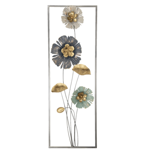 Muurdecoratie 30x90cm Bloemen Muurdecoratie 30x90cm Bloemen