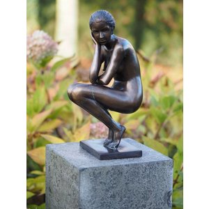 Eliassen Image bronze squatting woman