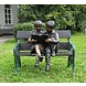Eliassen Beeld brons 2 kinderen op bank Eliassen Beeld brons 2 kinderen op bank