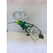 Eliassen Bronze statue two green frogs on a twig Eliassen Bronze statue two green frogs on a twig