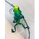Eliassen Bronze statue two green frogs on a twig Eliassen Bronze statue two green frogs on a twig