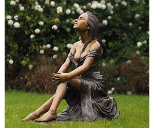 Wafel rivaal Aziatisch Beeld brons Zittende vrouw - Eliassen Home & Garden Pleasure