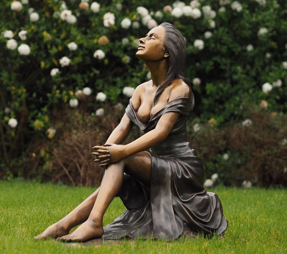 Maken moeder fossiel Beeld brons Zittende vrouw - Eliassen Home & Garden Pleasure