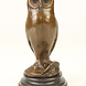Bronzen beeld jonge uil Bronzen beeld jonge uil