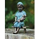 Eliassen Bronzen beeld jongen met hondje Eliassen Bronzen beeld jongen met hondje