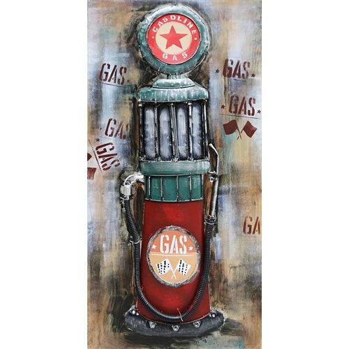 Metalen schilderij 3d 60x120cm Red Star pomp Metalen schilderij 3d 60x120cm Red Star pomp