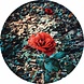 Gave Glass painting around Rose diameter 80cm Gave Glass painting around Rose diameter 80cm