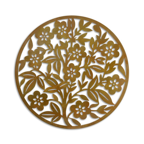 Eliassen Wanddeco rond Flowers 100cm Eliassen Wanddeco rond Flowers 100cm