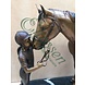 Eliassen Beeld brons paard met geleider Eliassen Beeld brons paard met geleider