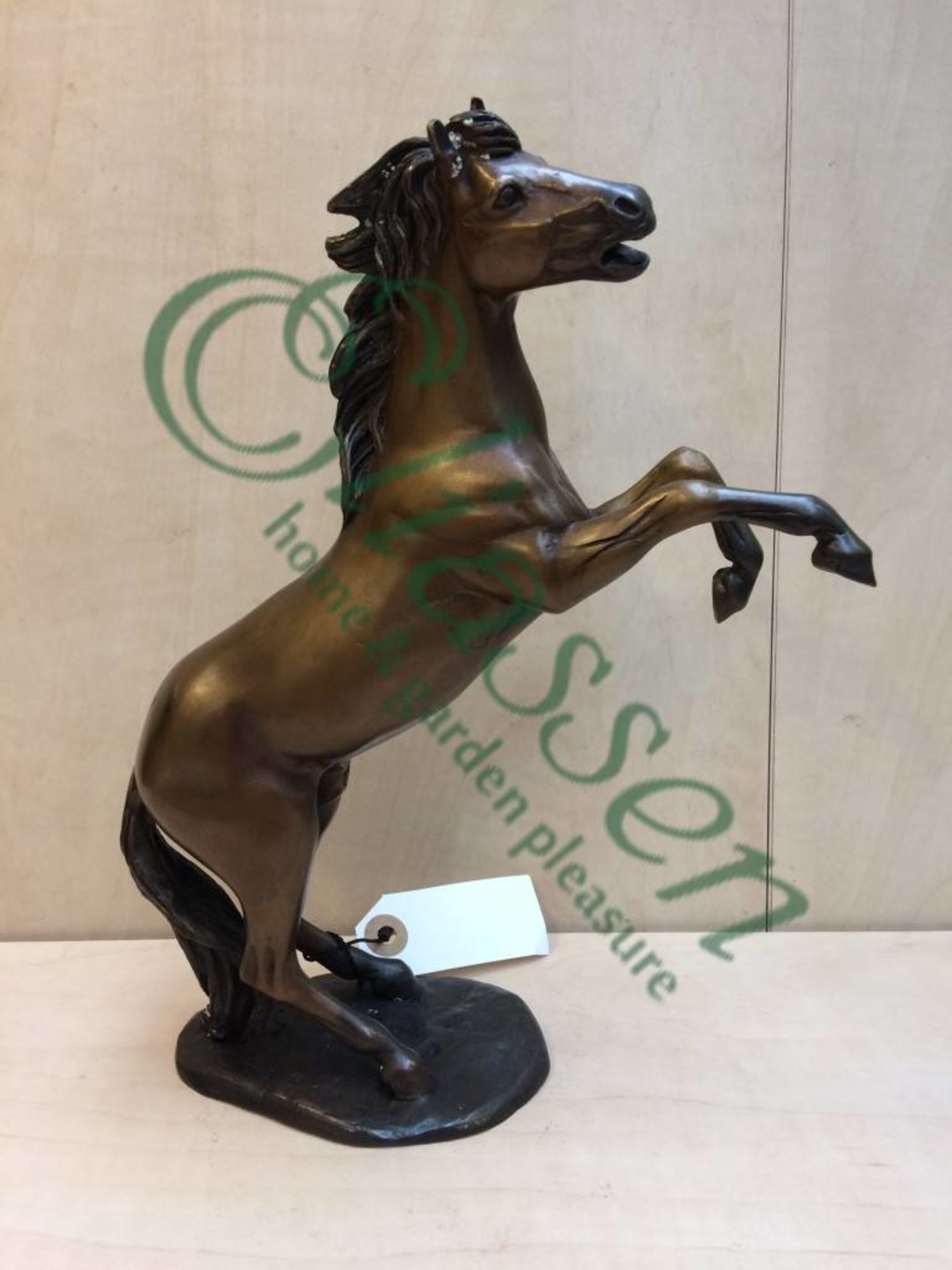 Beeld brons klein steigerend paardje Eliassen Home & Garden Pleasure