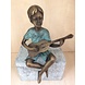 Eliassen Bild Bronze Junge mit Gitarre Eliassen Bild Bronze Junge mit Gitarre