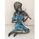 Eliassen Image bronze girl with pansy Eliassen Image bronze girl with pansy