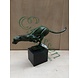 Bronzeskulptur eines laufenden Puma Bronzeskulptur eines laufenden Puma