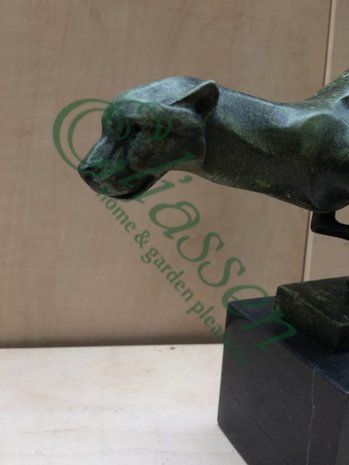 Bronze sculpture of a Running Puma Eliassen Home Garden Pleasure