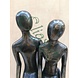 Eliassen Bronzen beeld zittend koppel Eliassen Bronzen beeld zittend koppel