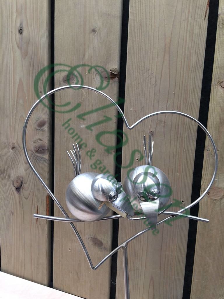 Gartenstecker Aus Edelstahl 2 Vogel Im Herzen Eliassen Nl Eliassen Home Garden Pleasure