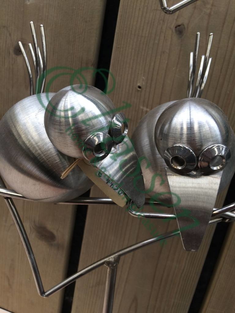 Gartenstecker Aus Edelstahl 2 Vogel Im Herzen Eliassen Nl Eliassen Home Garden Pleasure