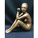 Eliassen Statue sitzende nackte Frau aus Bronze Eliassen Statue sitzende nackte Frau aus Bronze