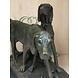 Eliassen Beeld brons staande en zittende hond Eliassen Beeld brons staande en zittende hond