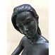 Bronzen beeld Zittend naakt Bronzen beeld Zittend naakt