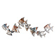 Metalen 3D wanddecoratie Vissen Metalen 3D wanddecoratie Vissen