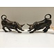 Bronzen koppel stieren Bronzen koppel stieren
