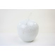 Beeld glas Appel wit 25cm Beeld glas Appel wit 25cm