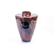 Glass vase black / orange triangle 35cm Glass vase black / orange triangle 35cm