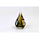 Druppel kristalglas klein rond bruin/groen 12cm Druppel kristalglas klein rond bruin/groen 12cm