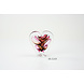 Kristalglas object Hart rood/bruin 12cm Kristalglas object Hart rood/bruin 12cm