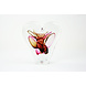 Glazen object Hart rood/bruin 20cm Glazen object Hart rood/bruin 20cm