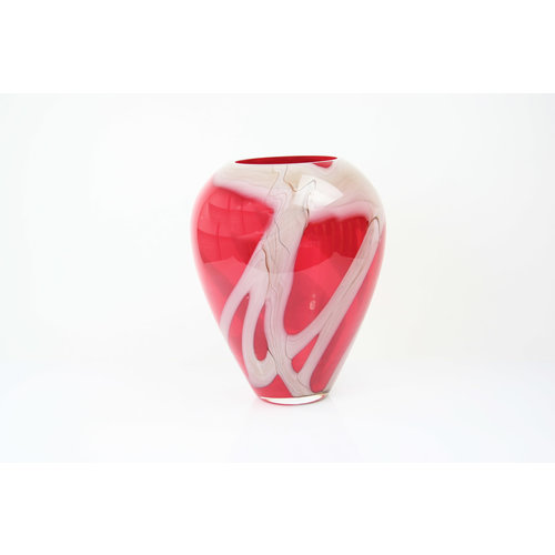 Vase glasses red around 33cm