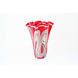 Glass vase red fan 35cm Glass vase red fan 35cm