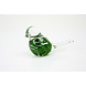 Figurine glass Bird green with white stripes Figurine glass Bird green with white stripes