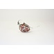 Beeldje glazen Vogel rood met strepen 12 cm Beeldje glazen Vogel rood met strepen 12 cm